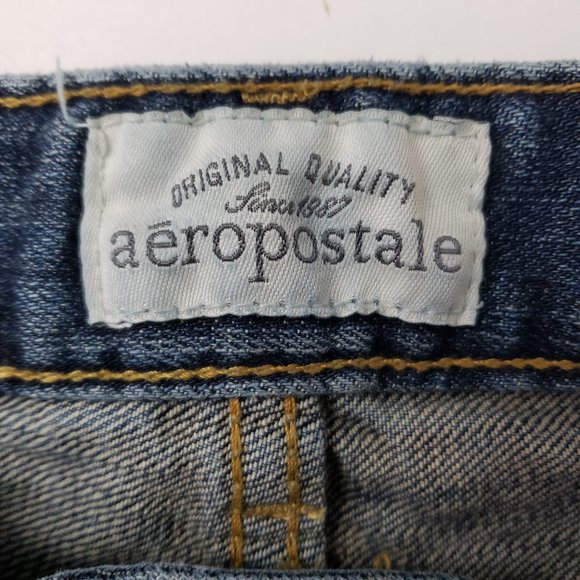 Aeropostale Jeans Chelsea Bootcut Y2K Low Rise Denim Womens Size 3/4 Short - Picture 11 of 16